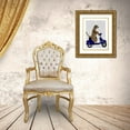 thumbnail image 3 of Fab Funky 12x14 Gold Ornate Wood Framed with Double Matting Museum Art Print Titled - Meerkat on Dark Blue Moped, 3 of 4