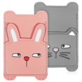 thumbnail image 1 of Phone Credit Card Holder for Holding Card 2Pcs PU Cartoon Design, 1 of 5