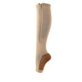 thumbnail image 1 of 1pcs Chaussettes de Compression à Fermeture Éclair Bas de Compression à Bout Ouvert pour Hommes Femmes, 1 of 3