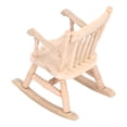 thumbnail image 4 of DIY Vivid Design Miniature Rocking Chair, Dollhouse Rocking Chair, For Children Home Playing Baby Burlywood, 4 of 8