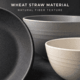 thumbnail image 3 of Homienly Shatterproof Dinnerware Set, 12-Piece Wheat Straw Tableware for 3, Plates Bowls & Cups, Lightweight Reusable Dishes, Microwave & Dishwasher Safe, Everyday Meals, Grey Stone, 3 of 8