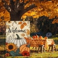 thumbnail image 6 of Rustic Farmhouse Thanksgiving Pumpkin Garden Flag 12x18 Inch Double Sided Burlap Fall Welcome Autumn Maple Leaf Sunflower Decor, 6 of 9