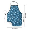 thumbnail image 4 of Naloa 1Pack Adjustable Bib Apron Waterdrop Resistant Cooking Kitchen Aprons for Women Men Chef, Octopus And Whale Print, 4 of 5