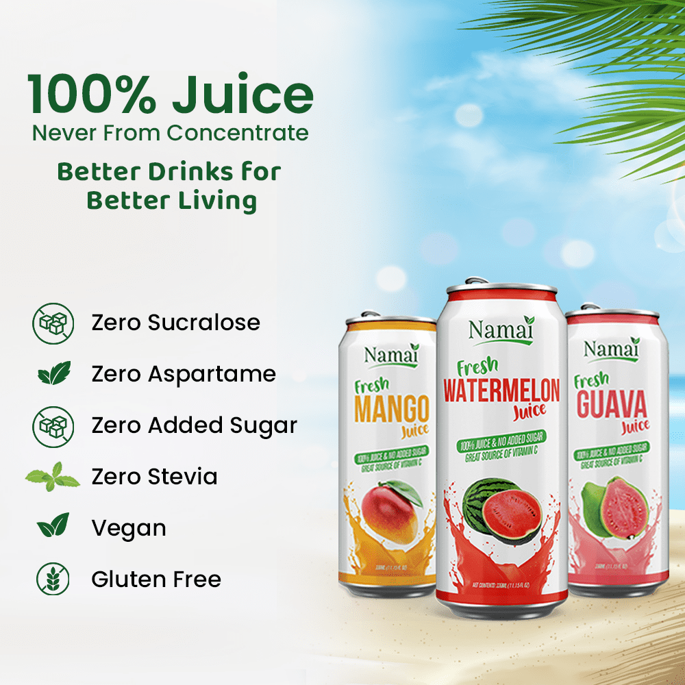 Namai Pure Watermelon Juice, All Natural, 10.8 fl oz Can, 24 Count