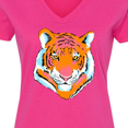 thumbnail image 4 of Inktastic Tiger Head Women's V-Neck T-Shirt, 4 of 5