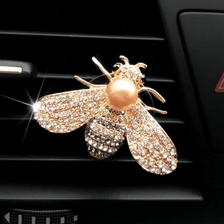 2 Pieces Small Bee Air Vent Clips Bling Bee Car Accessories Cute Car Air  Freshener Rhinestone Gift Decorations Charm Car Clip Interior Air Vent Decor