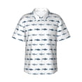 thumbnail image 1 of Fotbe Cute Shark Camisa Hawaiana para Hombre Unisex – Camisa Casual de Verano con Botones de Manga Corta de Algodón y Lino,3X-Large, 1 of 7