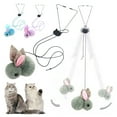 thumbnail image 6 of Yuehao Interactive Cat Toys Automatic Cats Toy with Adjustable Elastic Rope Door Window Hanging Rabbit Self Palying Pet Toys for Cats Purple, 6 of 6