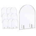 thumbnail image 2 of Letrero de acrílico de arco transparente con soporte Hoja de acrílico redonda arqueada en blanco Números de mesa de arco de acrílico de bricolaje para 10 piezas BLESIY Tarjetas de lugar de acrílico transparente, 2 of 7