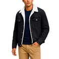 thumbnail image 2 of Jackets For Men Winter Sherpa Lined Denim Jacket Button Down With Pockets Workwear Coat Vintage Trendy Weekend Outdoor Outfits, 2 of 6
