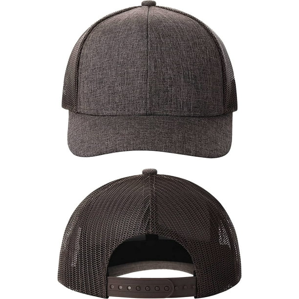 TSSGBL 2 Pack Snapback Trucker Baseball Hats Mesh Back Adjustable Blank Ball Caps for Men Women