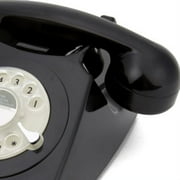 GPO 746 Rotary Dial Corded Phone, Black, (New)