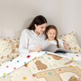 thumbnail image 5 of Manfei Kawaii Capybara Print 7 Pieces Full Size Bedding Sets,Sweet Monogrammed E Full Size Bed in a Bag,Yellow,Polkadot Reversible, 5 of 7