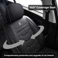 thumbnail image 4 of for NISSAN VERSA 2007-2012 Car Seat Cover, Black Car Seat Covers, Waterproof Leather 5 Seats Full Set Easy to Clean and Install Suitable for All Seasons, Pet Car Seat Covers, 4 of 9