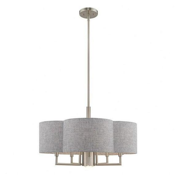 6 Light Pendant in New Traditional Style 24 inches Wide By 17.5 inches High Bailey Street Home 218-Bel-2944892