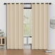 thumbnail image 1 of Cortinas Blackout Beige 52 x 84 Pulgadas, Juego de Cortinas Térmicas Aisladas Negras de 2 Paneles, Cortinas Que Reducen el Ruido y Oscurecen la Habitación para Recámara, Sala de Estar, Protección de, 1 of 7