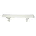thumbnail image 5 of Decmode 39” x 11” Large White Floating Wall Shelf with Decorative Carvings, 5 of 8