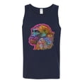 thumbnail image 3 of Colorful Neon Gorilla | Dean Russo Art Animal Lover Mens Tank Top, Navy, XX-Large, 3 of 6