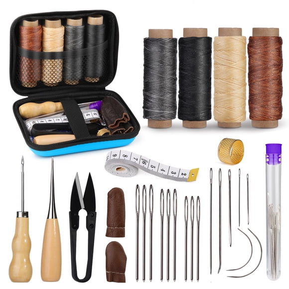 Kit de costura para cuero MORFEN, agujas y hilo de alta resistencia
