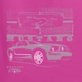 thumbnail image 2 of Wild Bobby, Distressed Ford Mustang Front Grill, Cars and Trucks, Front and Back Unisex Crewneck Graphic Sweatshirt, Fuschia, Large, 2 of 4