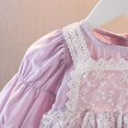 thumbnail image 5 of Fille Soie et Satin Coréen Version Dentelle Blouse Princesse Bulle à Manches Longues Robe de Gaze, 5 of 5