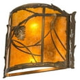 thumbnail image 6 of Meyda Tiffany 165158 Whispering Pines 2 Light 10" Tall Wall Sconce - Copper, 6 of 6