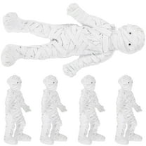 5 Pcs Mummy Collectible Figurine Decorative Mini Toys Newborn White