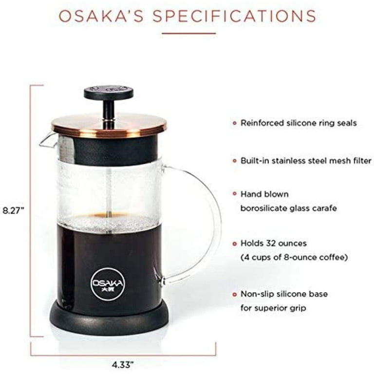 Oxford 1000 ml French Press Coffee and Tea Maker