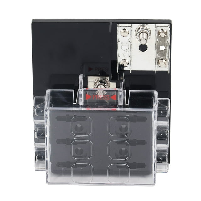 Caja de fusibles de cuchilla impermeable, caja de fusibles de cuchilla Tablero de bloque de fusibles de 6 cuchillas Caja de fusibles de cuchilla VDC Características mejoradas