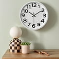 thumbnail image 2 of Unique Bargains Non-Ticking Battery Operated Wall Clock White, 2 of 6