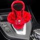 thumbnail image 4 of Sudadera con capucha de felpa con decoración de cubierta de perilla de palanca de cambios automotriz de Navidad Papá Noel rojo, 4 of 8