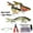 3pcs bait+1pc Pliers, variant on 8Segment Fishing Lures Swimbait Hard Bait for Bass Muskie Trout Catfish Fishhook Fishing Tackle Crankbait
