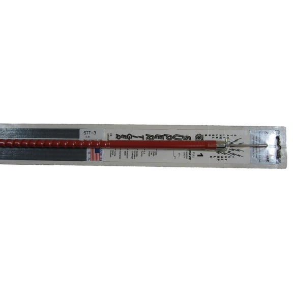 Everhardt STT3-R 3 ft Fiberglass Tuneable CB Radio Antenna 1000 Watt - Red