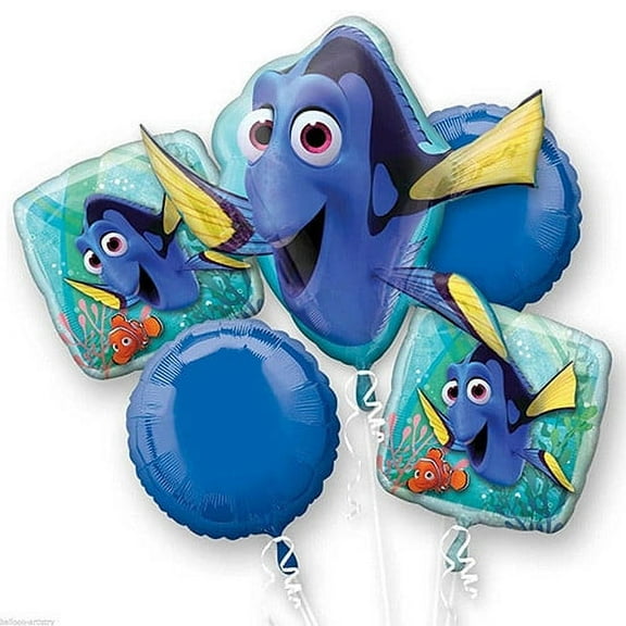 Anagram Disney Finding Dory Balloon Bouquet, 5 Balloons