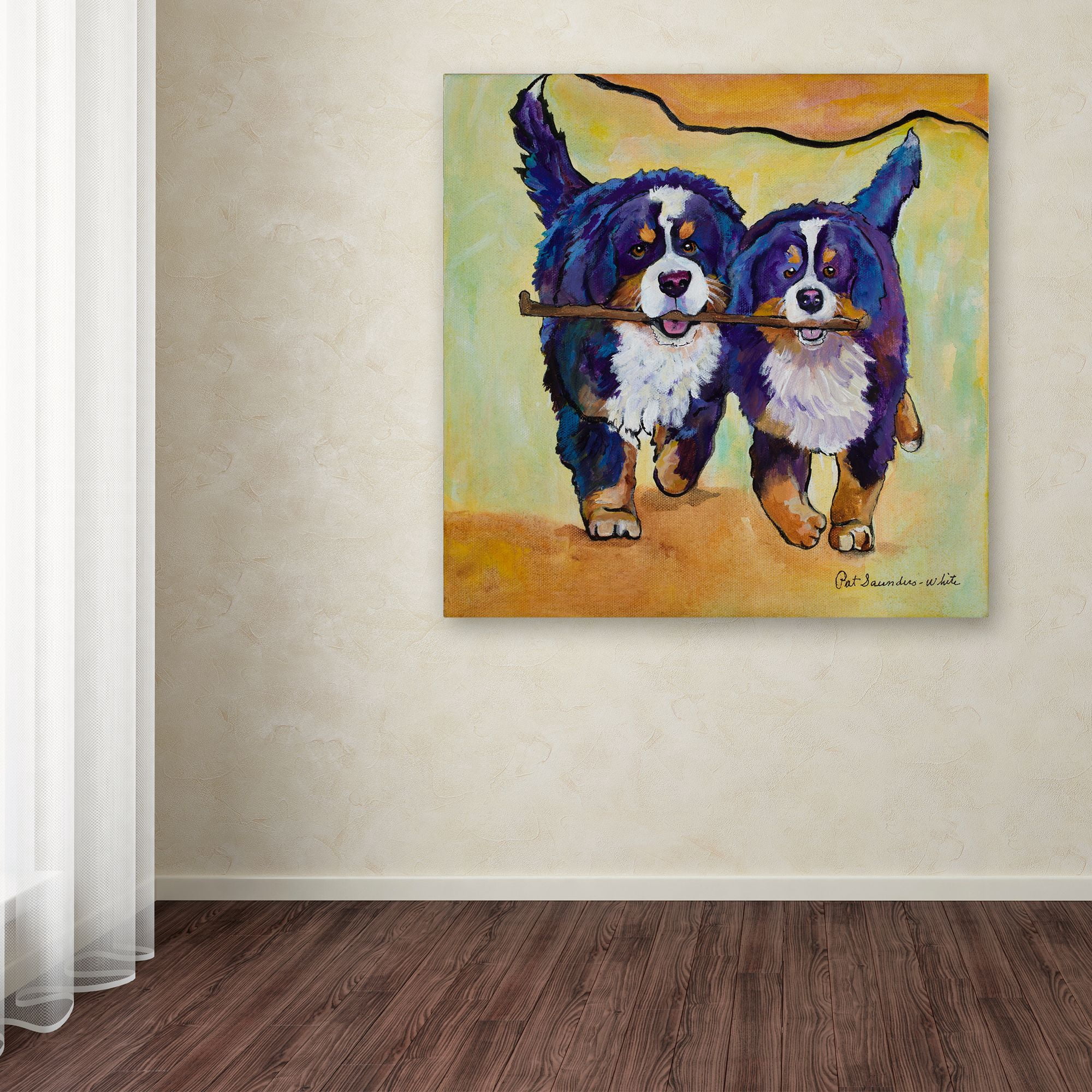 Trademark Fine Art 'Stick Together' Canvas Art by Pat Saunders-White