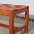 thumbnail image 2 of Malibu Outdoor 6-piece Wood Patio Dining Set with Backless Bench and Chairs, 2 of 5