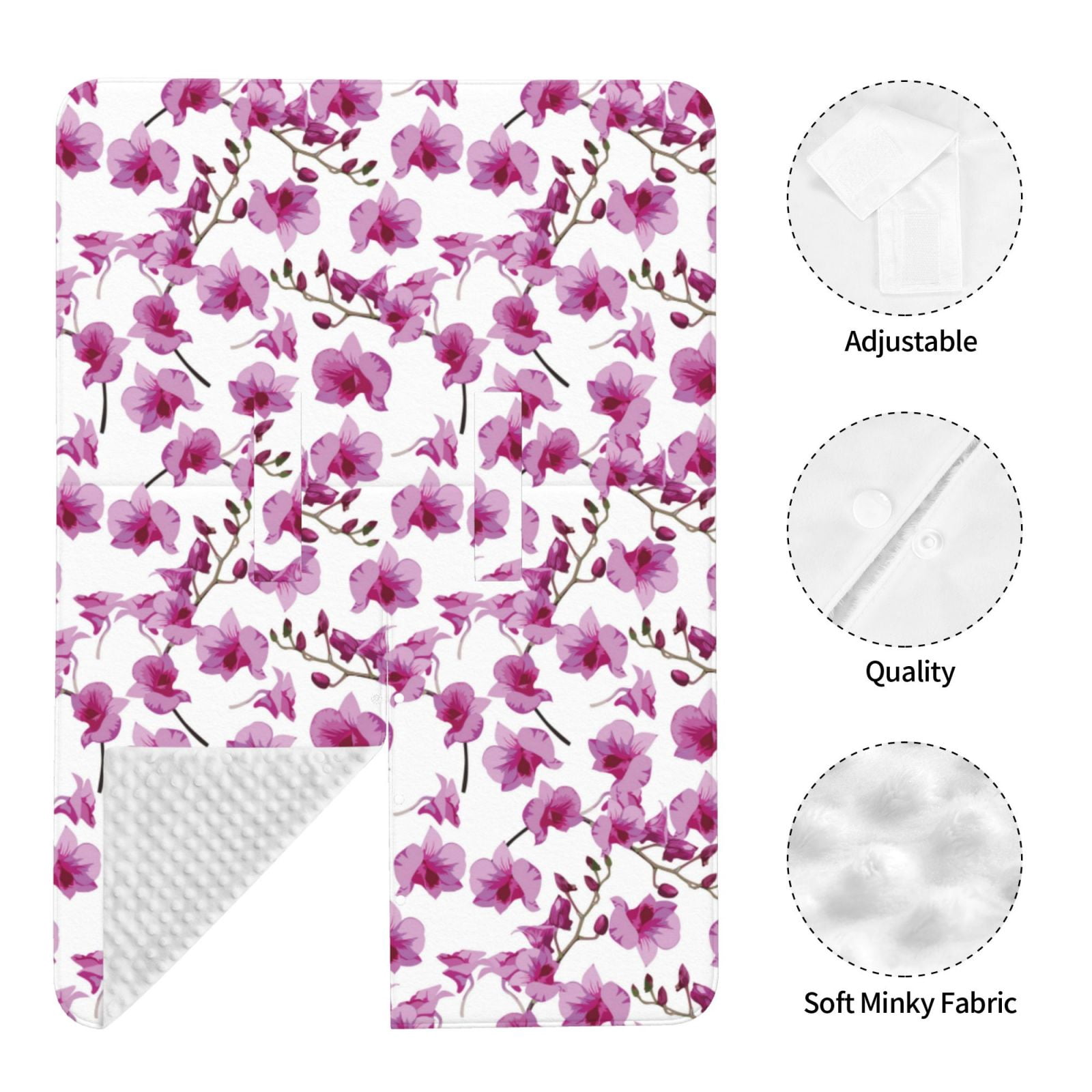 Naloa Orchids Flowers Baby Car Seat Cover, Breathable Baby Carrier Cover, Multiuse Baby Carrier Cover & Nursing Breastfeeding Cover