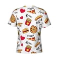 thumbnail image 6 of Vsdgher Fast Food Print Men's Dry Fit Mesh Athletic Shirts Moisture Wicking Tennis T-Shirt Tops, 6 of 9