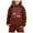 F01-Brown, variant on FYDUU Girls 2 Piece Outfits Tracksuit Solid Color Hoodie Pullover Sweatshirt And Jogger Sweatpants Set Kids Athletic Sweatsuit Sets Fall Winter Clothes Trendy Winter Clothes