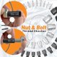 thumbnail image 4 of Comprobador de roscas de tuercas y pernos – Comprobador de roscas de acero de alta velocidad estándar y métrico – Calibre SAE macho hembra completo – Medidas precisas, 4 of 5