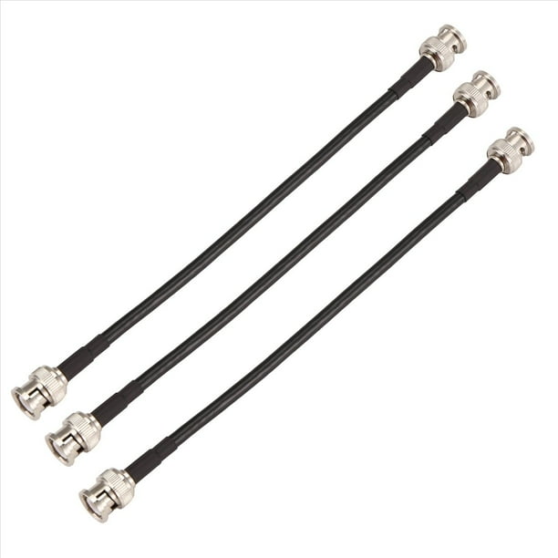 Conector Macho BNC RG58 A Conector Macho BNC, Conector de Engarce, Cable de Puente Coaxial, Línea de Señal de Osciloscopio de 0,2 M
