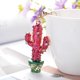 thumbnail image 2 of Un elegante accesorio para bolso de mujer y un regalo de joyería Llavero de aleación con forma de cactus fucsia, 2 of 6