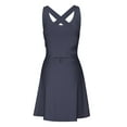 thumbnail image 4 of for Women Solid Color Beach Vacation Sports Shorts Suitable Tennis A Line Navy Sun Dress Sizes XL, 4 of 7