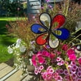 thumbnail image 2 of In the Breeze 2669 — 10 Inch Red, White, and Blue Mylar Windee Wheelz Spinner — Sparkly Outdoor Garden Décor, 2 of 3