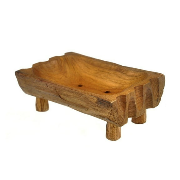 Wooden Soap Storage Box Durable Soap Tray Creative Soap Stand Bathroom Soap Holder for Home Hotel (Brown)