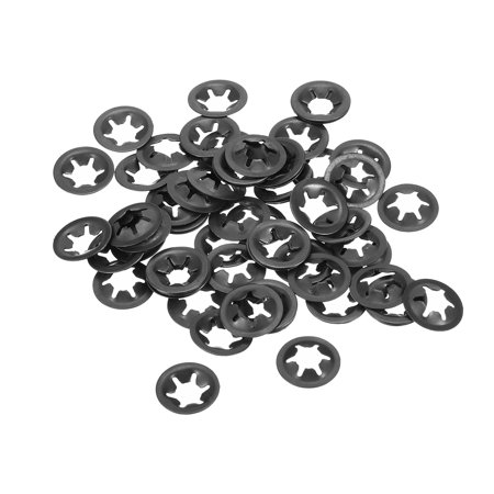 

M6 Starlock Washer 5.4mm I.D. 14mm O.D. Push On Lock Speed Clip 65Mn 60pcs