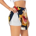 thumbnail image 3 of Lsque Sml Jeffy Printed Women's Running Shorts with Liner Pockets,Elastic Quick Dry Workout Athletic Gym Yoga Shorts,Womens High Waist Shorts-Medium, 3 of 9