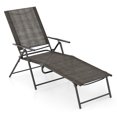 thumbnail image 1 of Costway Patio Folding Chaise Lounge Chairs with 6-Level Backrest Reclining Chairs, 1 of 9
