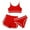 Z01-Red, variant on BOBOGOJP Girls Swimsuit 2-Piece Halter Tankini Set Beach Sport Bathing Suit UPF 50+ Swimwear Purple for Size 8-9 Years