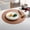 Pink_Hot#2690, variant on Round Faux Leather Placemat, Non-Slip Double-Sided Table Mat, Heat Insulation, Easy to Clean, 15 Inch, Pink/Brown for Kitchen & Coffee Table